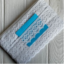 Кружево вязаное (D30088 / А038), 4 см, белое, рулон 13 м