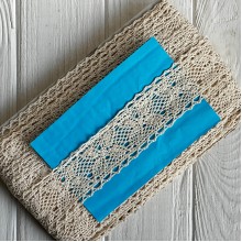 Кружево вязаное (D30087 / 5010В), 4 см, молочное, рулон 13 м