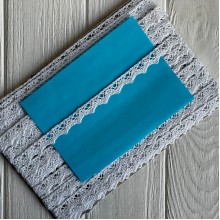 Кружево вязаное (D30094 / А009), 1,2 см, белое, рулон 13 м