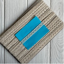 Кружево вязаное (D30092 / А016), 0,9 см, молочное, рулон 13 м