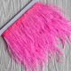 Тесьма из страусиных перьев, 10-15 см, ярко-розовая, рулон 2 м