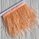 Тесьма из страусиных перьев, 10-15 см, абрикосовая, рулон 2 м