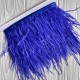 Тесьма из страусиных перьев, 10-15 см, индиго, рулон 2 м