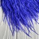 Тесьма из страусиных перьев, 10-15 см, индиго, рулон 2 м