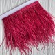 Тесьма из страусиных перьев, 10-15 см, бургунди, рулон 2 м
