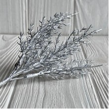 Веточка морозника, 20 см, серебро, упаковка 60 шт.