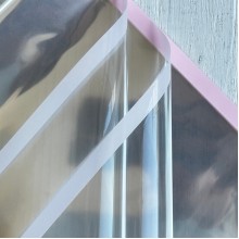 Пленка прозрачная с розовым кантом, 58х58 см, упаковка 20 шт.