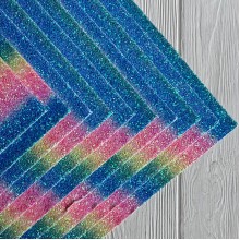 Экокожа блеск радужная (№19011202), 20х30 см, набор 10 шт.