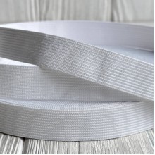 Резинка еластична, 2 см, біла, рулон 23 м Резинка еластична, 2 см, біла, рулон 23 м