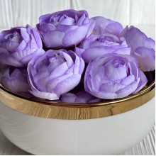 Бутон ранункулюса (пластиковая основа), 4 см, светло-лиловый, упаковка 25 шт.