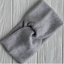 Повязка ангора люрекс, 11х22 см, серый, шт.