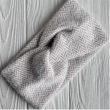 Повязка пушистик зиг-заг, 11х23 см, бело-бежевый, шт. Повязка пушистик зиг-заг, 11х23 см, бело-бежевый, шт.