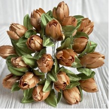 Подснежник, 2 см, насыченно-золотой, пучек из 20 цветочков