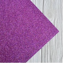 Фоамиран с глиттером, 2 мм, сиренево-малиновый, 20х30 см, упаковка 10 шт.