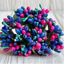 Веточка MIX, темно-сине-малиновая, упаковка 144 шт.