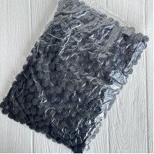 Помпоны бархатные (пастельные), 1,5 см, черные, упаковка 500 шт.