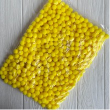 Помпоны бархатные (пастельные), 1,5 см, желтые, упаковка 500 шт.