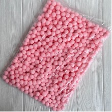 Помпоны бархатные (пастельные), 1,5 см, персиково-розовые, упаковка 500 шт.