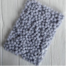 Помпоны бархатные (пастельные), 1,5 см, серые, упаковка 500 шт.