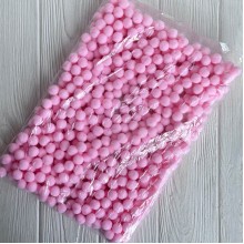 Помпоны бархатные (пастельные), 1,5 см, розовые, упаковка 500 шт.