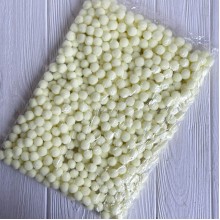 Помпоны бархатные (пастельные), 1,5 см, нежно-лимонные, упаковка 500 шт.