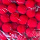 Помпоны бархатные (пастельные), 2,5 см, красные, упаковка 250 шт.