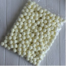 Помпоны бархатные (пастельные), 2,5 см, нежно-лимонные, упаковка 250 шт.