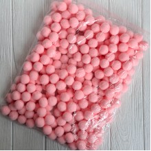 Помпоны бархатные (пастельные), 2,5 см, персиково-розовые, упаковка 250 шт.