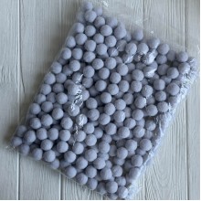 Помпоны бархатные (пастельные), 2,5 см, серые, упаковка 250 шт. Помпоны бархатные (пастельные), 2,5 см, серые, упаковка 250 шт.