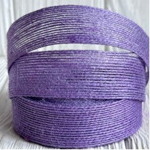 Лента мешковина леска (однотонная), 2,5 см, фиолетовая, рулон 9 м