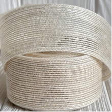 Лента мешковина леска (однотонная), 4 см, айвори, рулон 10 м