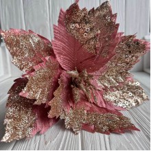 Пуансеттия бархатная (С30267), 30х30 см, пудровая, шт.