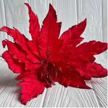 Пуансеттия бархатная (С30270), 34х30 см, красная, шт.