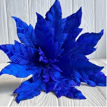 Пуансеттия бархатная (С30270), 34х30 см, темно-синяя, шт.