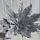 Пуансеттия бархатная (С30270), 34х30 см, серебряная, шт.