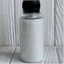 Присыпка глиттер (баночка), 1/96, белый, упаковка 100 г