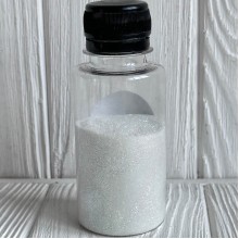 Присыпка глиттер (баночка), 1/96, белый перламутр, упаковка 100 г