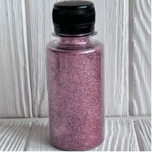 Присыпка глиттер (баночка), 1/96, пудрово-розовый голограмма, упаковка 100 г