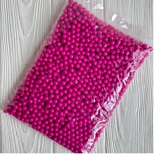 Бусина акриловая, 10 мм, малиновая, упаковка 500 г