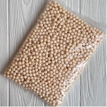 Бусина акриловая, 10 мм, кремовая, упаковка 500 г