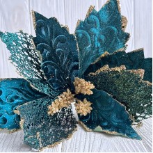 Пуансеттия бархатна (С30256), 27х30 см, изумрудная, шт.