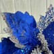 Пуансеттия бархатна (С30256), 27х30 см, темно-синяя, шт.
