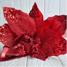 Пуансеттия бархатная (С30260), 30х30 см, красная, шт.