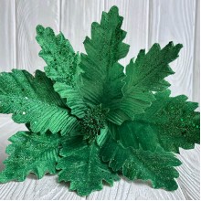 Пуансеттия бархатная (С30266), 30х30 см, зеленая, шт.