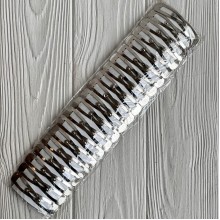 Заколка клац-клац, 4,8 см, метал серебро, планшетка 40 шт.