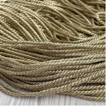 Шнур декоративный Vip, 5 мм, золото, большой рулон 100 м