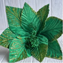 Пуансеттия бархатная (С30264), 28х30 см, зеленая, шт.