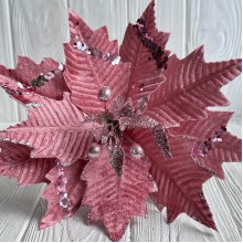 Пуансеттия бархатная (С30262), 26х30 см, пудровая, шт.