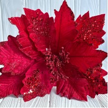 Пуансеттия бархатная (С30259), 29х30 см, красная, шт.
