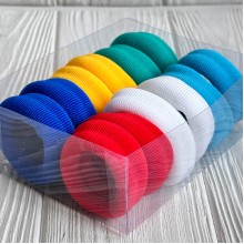 Резинка нейлон в коробке (широкая), 4,5х2 см, красно-бело-голубая, упаковка 12 шт.